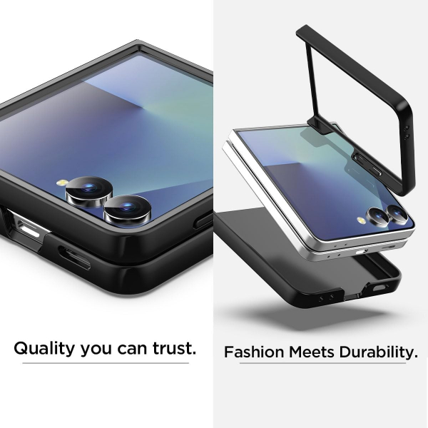 AlCase Samsung Galaxy Z Flip 7 Parltl Klf-Black Glitter