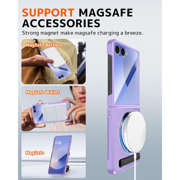 NINKI Samsung Galaxy Z Flip 7 MagSafe Klf-Purple