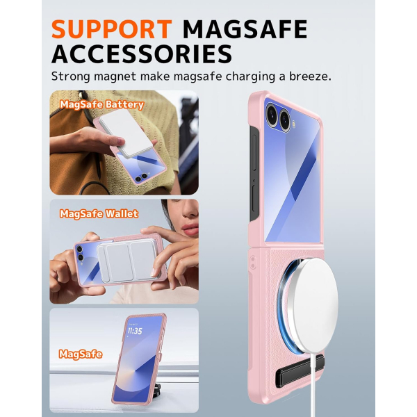 NINKI Samsung Galaxy Z Flip 7 MagSafe Klf-Pink