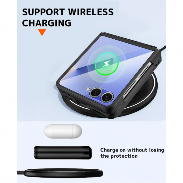 NINKI Samsung Galaxy Z Flip 7 MagSafe Klf-Black 