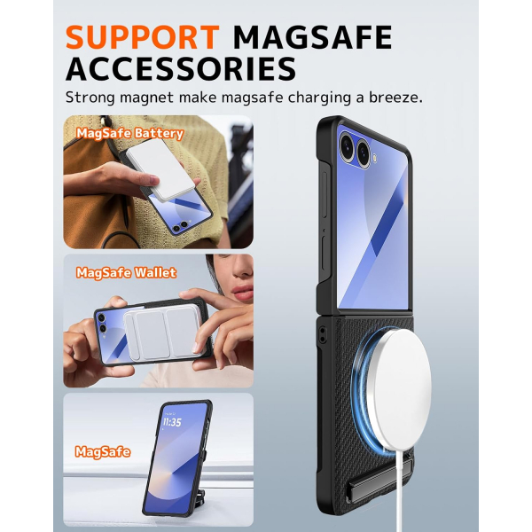 NINKI Samsung Galaxy Z Flip 7 MagSafe Klf-Black 