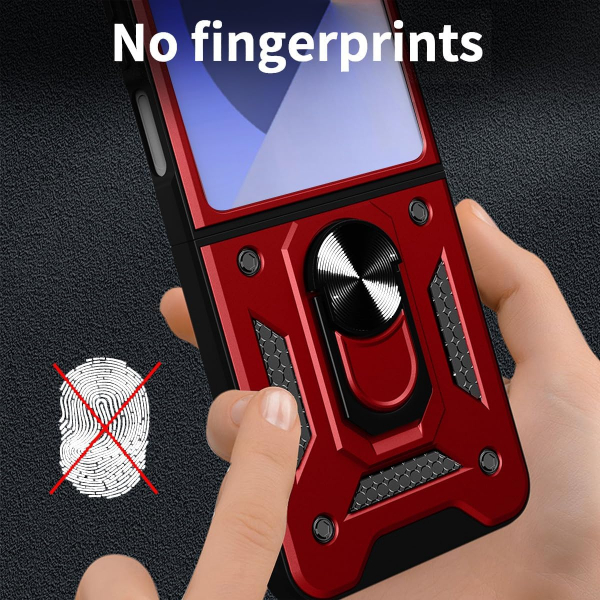 AlCase Samsung Galaxy Z Flip 7 Kickstandl Klf-Red