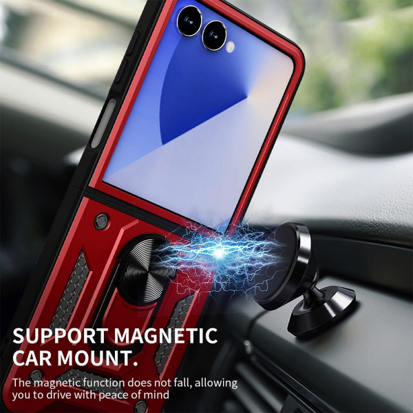 AlCase Samsung Galaxy Z Flip 7 Kickstandl Klf-Red
