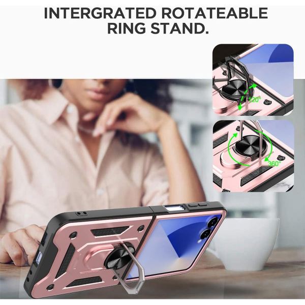 AlCase Samsung Galaxy Z Flip 7 Kickstandl Klf-Pink