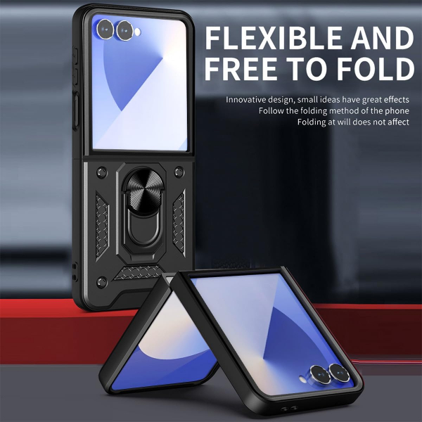 AlCase Samsung Galaxy Z Flip 7 Kickstandl Klf-Black