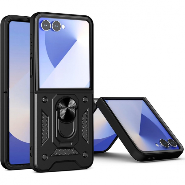 AlCase Samsung Galaxy Z Flip 7 Kickstandl Klf-Black