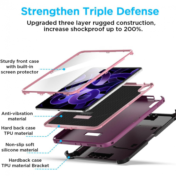 AlCase Apple iPad A16 Standl Klf (11 in)-Purple 
