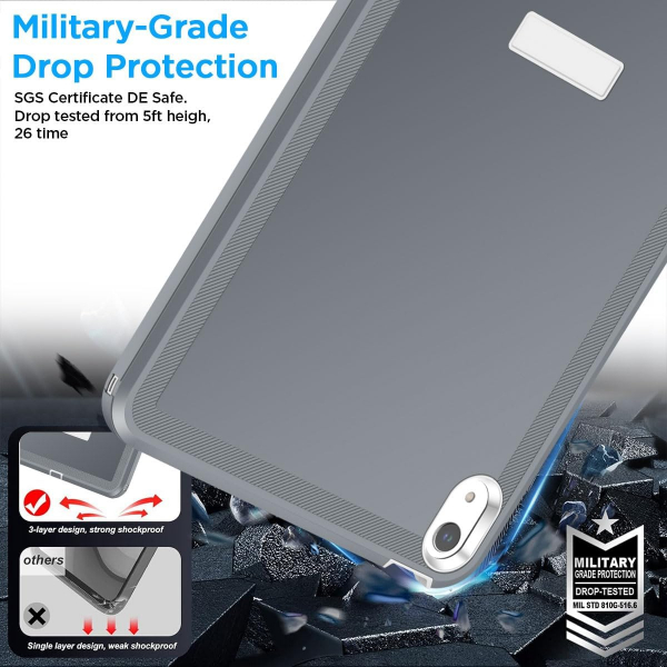 AlCase Apple iPad A16 Standl Klf (11 in)-Grey