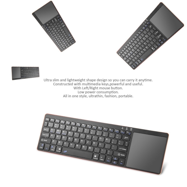 Alitoo Bluetooth Touchpad Klavye (Black)