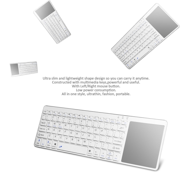 Alitoo Bluetooth Touchpad Klavye (White)