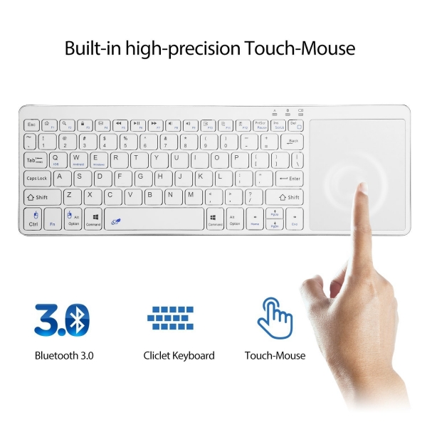 Alitoo Bluetooth Touchpad Klavye (White)