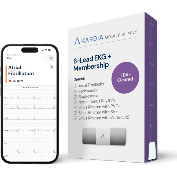 AliveCor KardiaMobile 6L Max Ak�ll� EKG Kardiyo Cihaz�