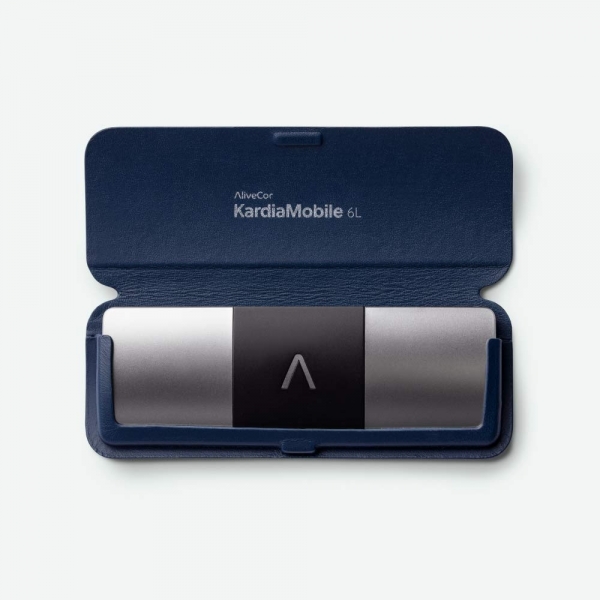 AliveCor KardiaMobile 6L Deri Klf-Navy