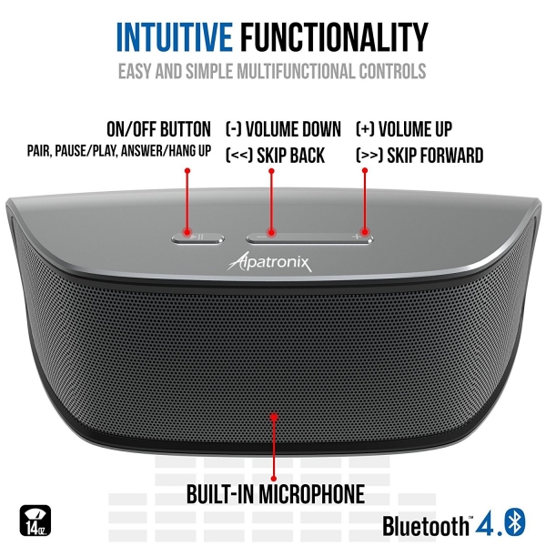 Alpatronix AX420 Stereo Bluetooth Hoparlr-Black