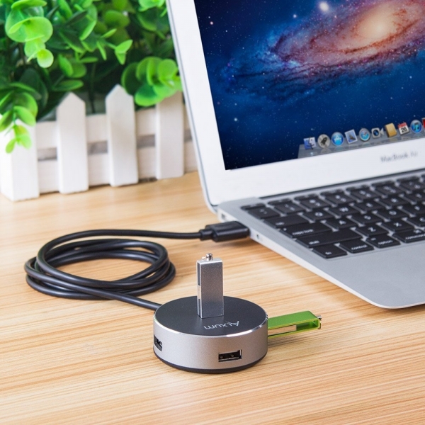 Alxum USB 2.0 Data Hub Adaptr (Siyah)