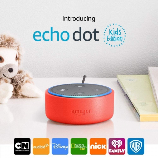 Amazon Echo Dot Kids Edition Ses Kontroll Cihaz-Red