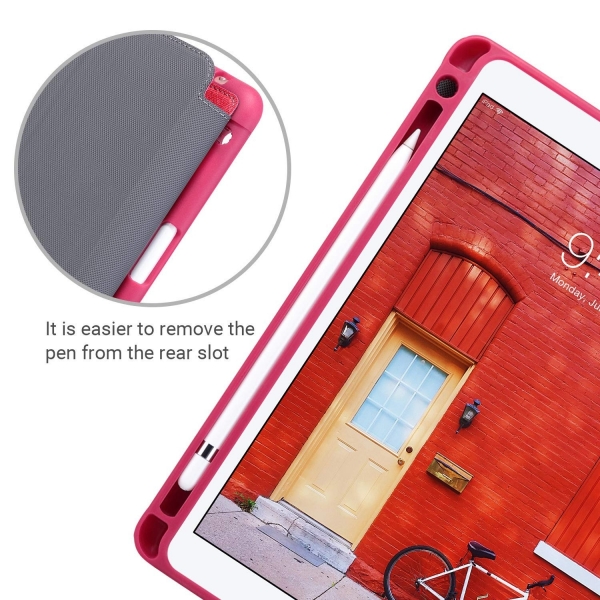 Amber And Ash iPad Pro Mimi Kalem Blmeli Klf (10.5 in)-Heathered Red