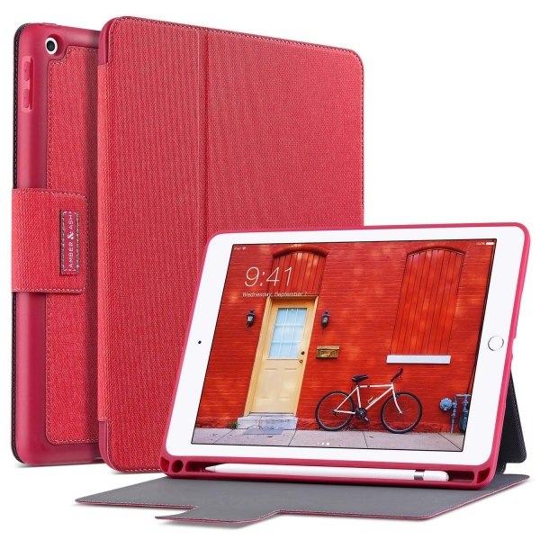 Amber And Ash iPad Pro Mimi Kalem Blmeli Klf (9.7 in)-Heathered Rose