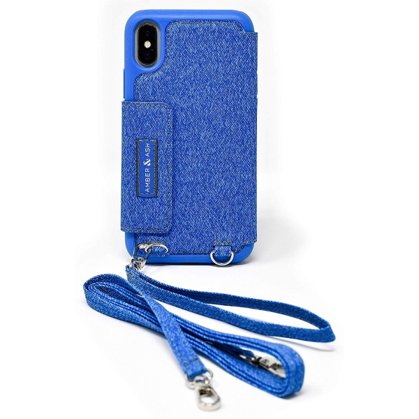 Amber And Ash iPhone XS / X Crossbody Folio Klf-Blue