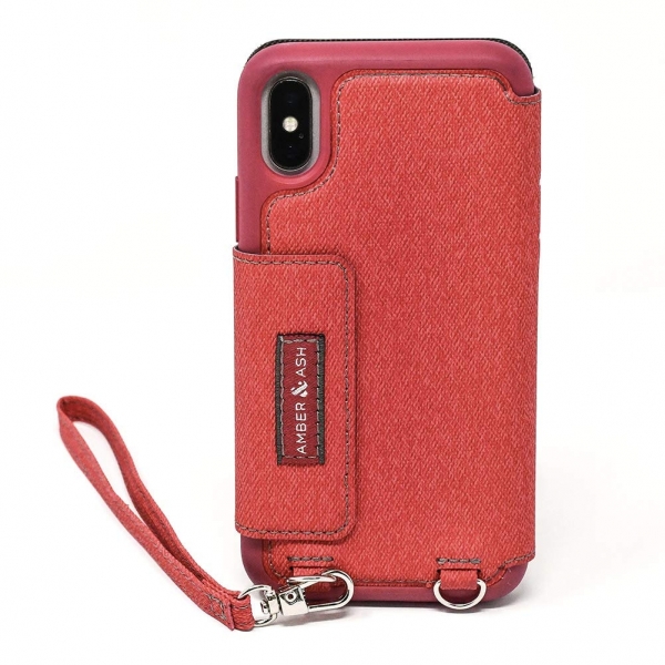 Amber And Ash iPhone XS / X Crossbody Folio Klf-Red