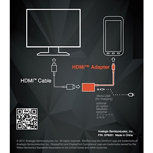Analogix SlimPort Mikro-USB to 4K HDMI Adapt�r