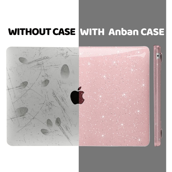 Generic MacBook Air Koruyucu Klf (13.6 in) (2022)-Sparkly Pink