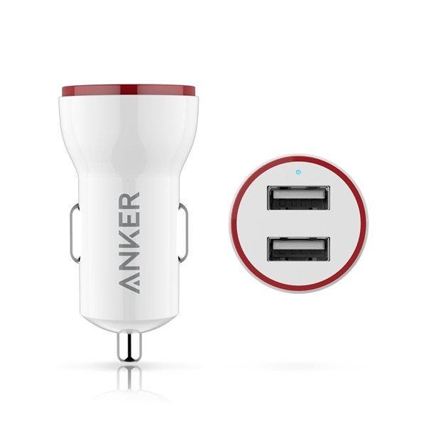 Anker PowerDrive 2 Ara arj / USB arj (Beyaz)