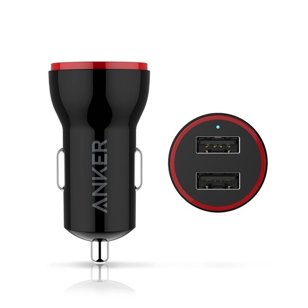 Anker PowerDrive 2 Ara arj / USB arj (Siyah)