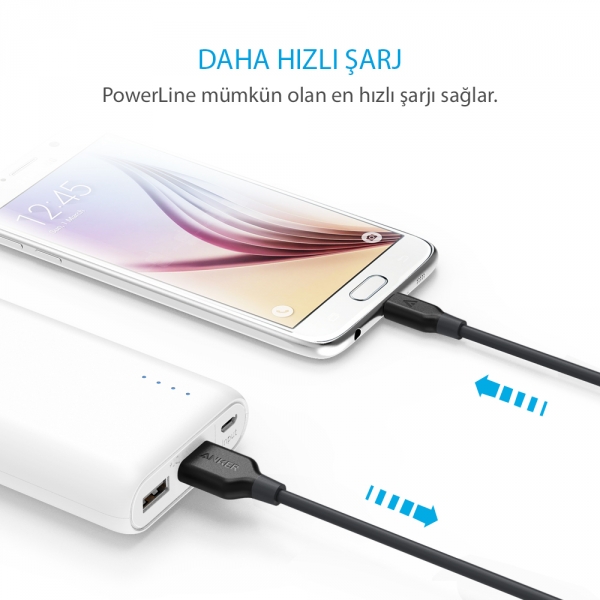 Anker Powerline 1 Metre Mikro USB Kablo