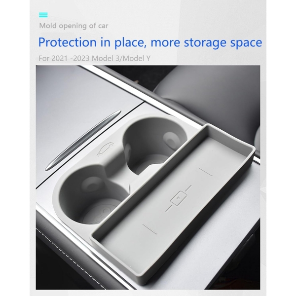 Annymall Tesla Model 3/Y Uyumlu Silikon Bardak Tutucu