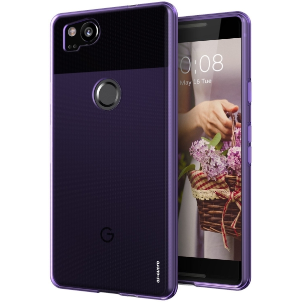 As-Guard Google Pixel 2 Silikon Klf-Purple