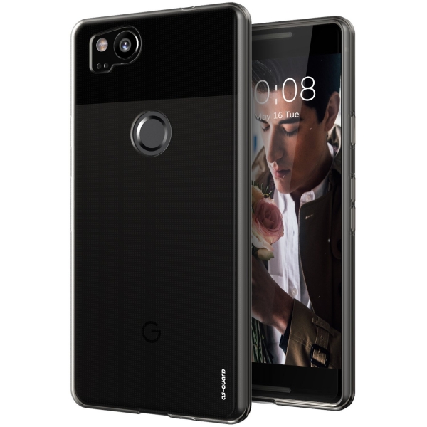 As-Guard Google Pixel 2 Silikon Klf-Smoke Black