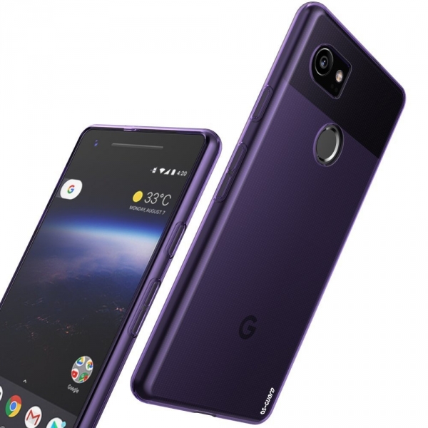 As-Guard Google Pixel 2 XL Silikon Klf-Purple