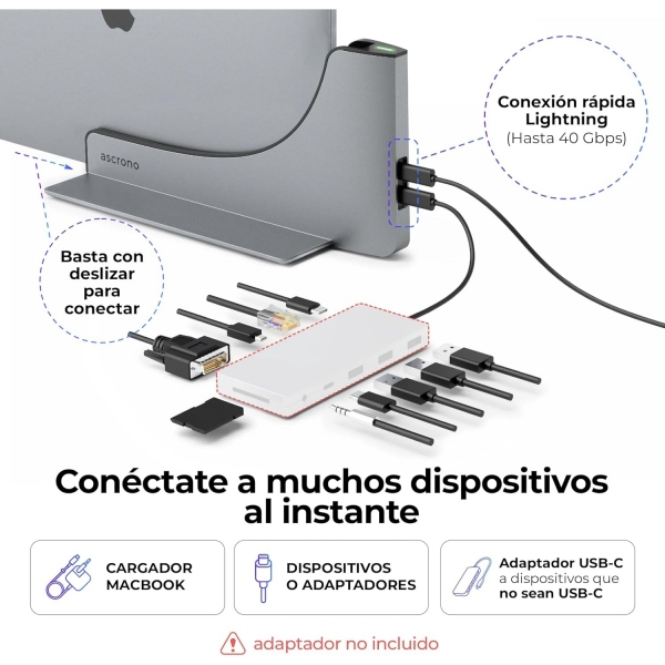 Ascrono MacBook Pro Dock stasyonu(14 in)