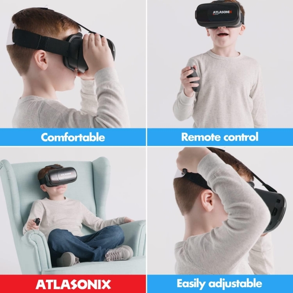 Atlasonix Telefon in VR 3D Gzlk (Siyah)