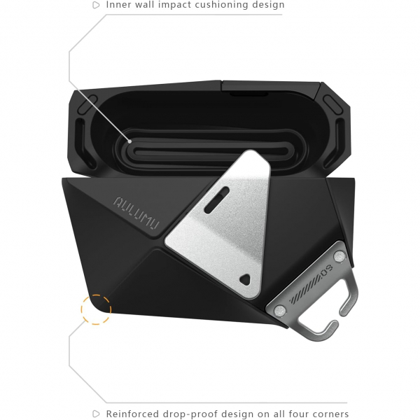 Aulumu A09 AirPods Pro 1/2.Nesil Klf-Black