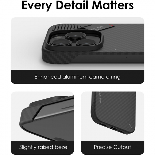 Aulumu Apple iPhone 16 Pro Max Aramid Fiber Klf 