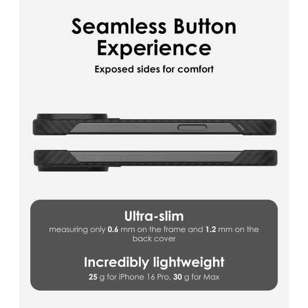 Aulumu Apple iPhone 16 Pro Max Aramid Fiber Klf 
