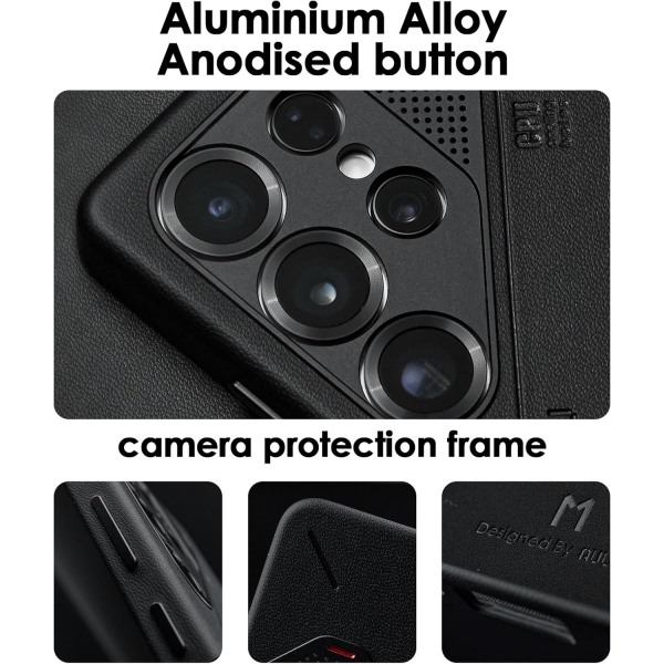 Aulumu Samsung Galaxy S25 Ultra Deri Klf -White