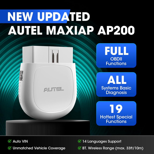 Autel MaxiAP AP200 OBD2 Bluetooth Ara� Tan� Cihaz�