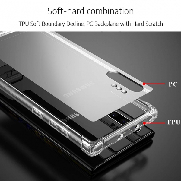 BAISRKE Samsung Galaxy Note 10 Plus Bumper Klf-Crystal Clear