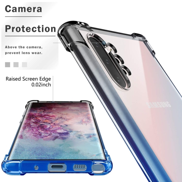 BAISRKE Samsung Galaxy Note 10 Plus Bumper Klf-Black Blue Gradient