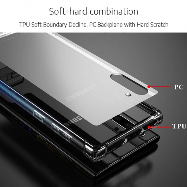 BAISRKE Samsung Galaxy Note 10 Bumper Klf-Black Blue Gradient
