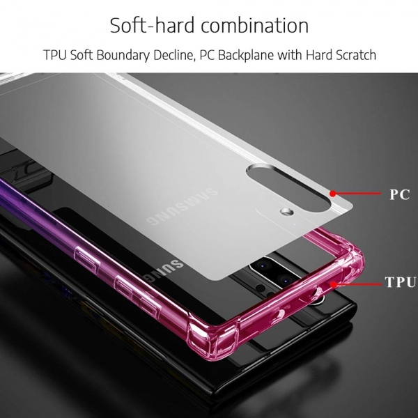 BAISRKE Samsung Galaxy Note 10 Bumper Klf-Pink Purple Gradient