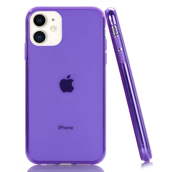BAISRKE iPhone 11 Gel Silikon Klf-Purple