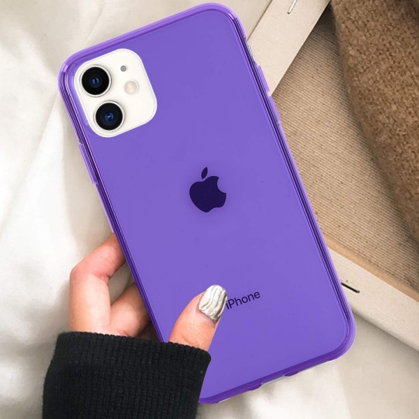 BAISRKE iPhone 11 Gel Silikon Klf-Purple