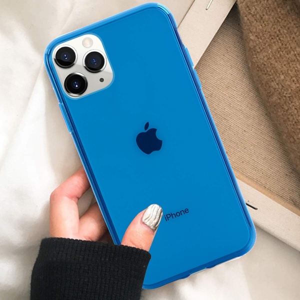 BAISRKE iPhone 11 Pro Silikon Klf-Blue