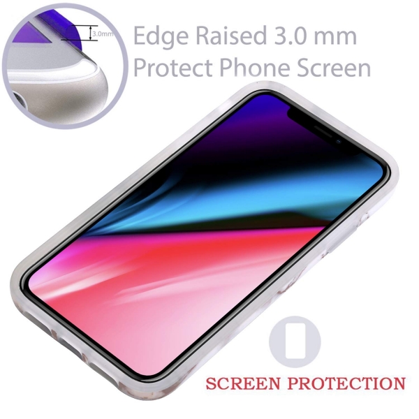 BAISRKE iPhone 11 Pro Mermer Desenli K�l�f-White