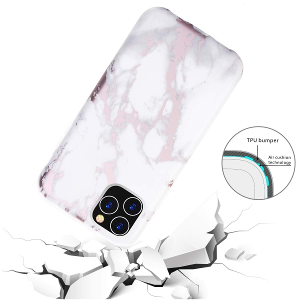 BAISRKE iPhone 11 Pro Mermer Desenli K�l�f-White