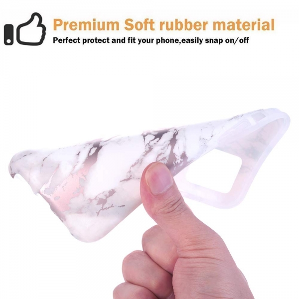 BAISRKE iPhone 11 Pro Mermer Desenli K�l�f-White